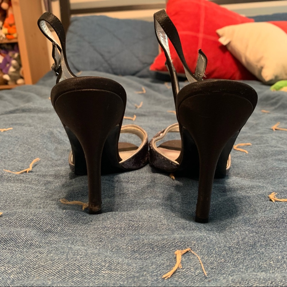 Grey Sequin formal Heels - Picture 4 of 6